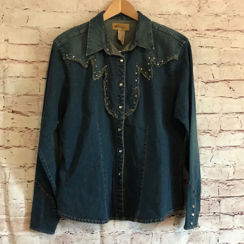 Vintage women’s wrangler XL shirt denim